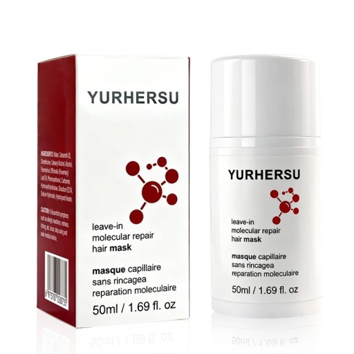 Leave-in hårmaske med rosmarinolie og keratin 50 ml i flaske med pumpe til dybdegående pleje af tørt hår