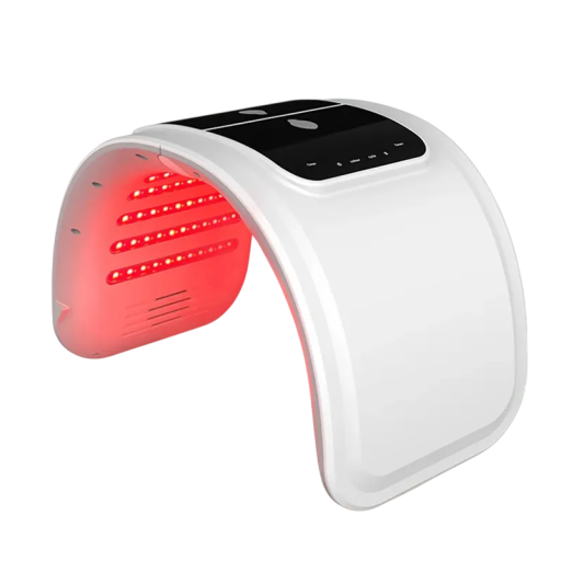 LED apparat til hudbehandling 36 x 20 x 26 cm 7 lysindstillinger PDT terapi Ansigtspleje DC 12V 10W Adapter Øjenbeskyttelse