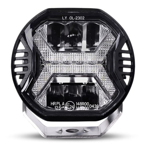 LED arbejdslys 2000 lumen Jantarfarget dagslys DRL og ekstra lys 9 x 10 cm Sort hus Til offroad SUV og arbejdsredskaber
