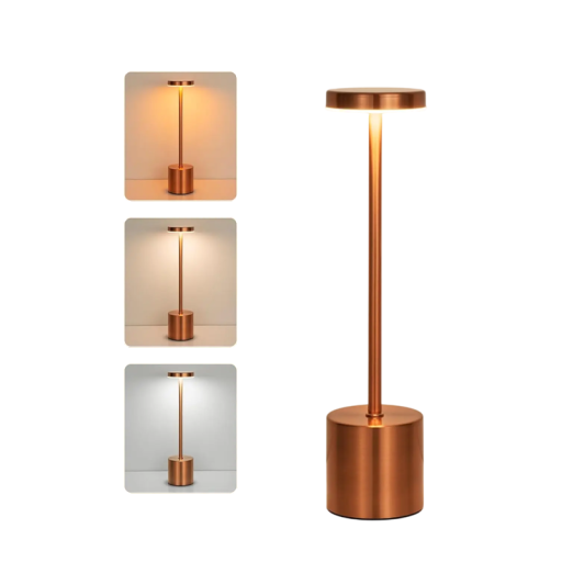 LED asztali lámpa 34 cm-es érintőképernyős vezérléssel, USB-C újratölthető, 3 fénymód, meleg, hideg, természetes fény, modern dizájn.