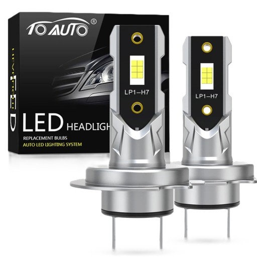 LED autožárovky H7 sada 2 ks 12 V délka 58 mm Hliníkové tělo bez ventilátoru Studená bílá 6000 K Do předních světlometů automobilu