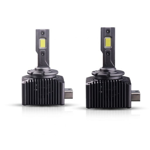 LED D3S -lamput ajovalaisimiin 6000K 30000 lm Canbus, 70 W pari, alumiini tuulettimella, musta, xenonin HID -korvaus autoon 12–24 V