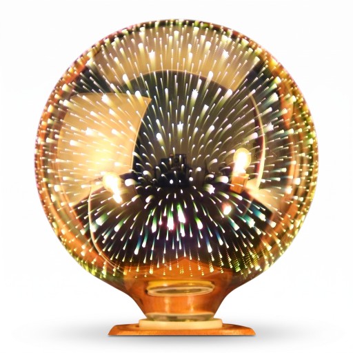 LED izzó G125 E27 Tűzijáték hatás 6 W 85–265 V 50/60 Hz 12,5 x 16 cm Ezüstözött üveg burkolat Több színű minta Lámpákba és világítótestekbe