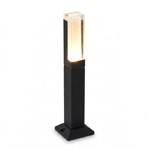 LED κήπος στήλη 60 εκ. Με βάση για βίδες 7 W IP65 Αδιάβροχο 85–265 V Αλουμίνιο και ακρυλικό Ζεστό φως 3000 K Για την αυλή