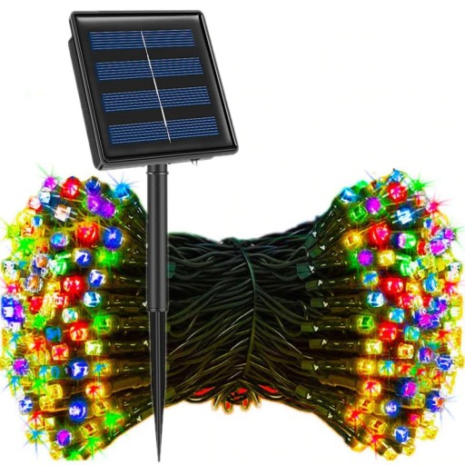 LED-Kette 13 m 120 Dioden mit Solarpanel