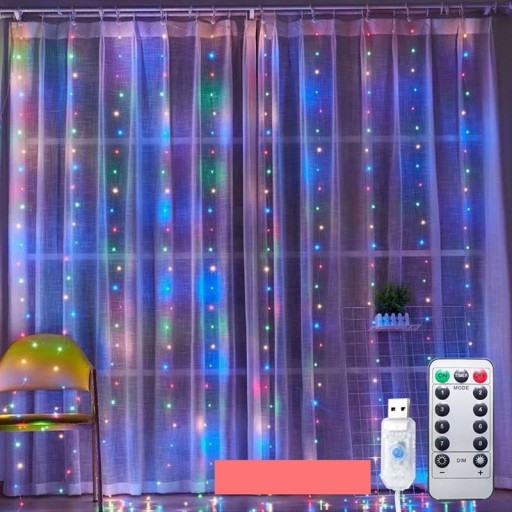 LED-lichtgordijn 3 x 1 m 100 LED&#39;s