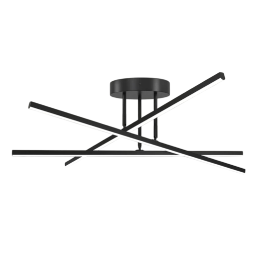 LED-loftlampe formet som et forlænget bogstav A Moderne designlysekrone Koldhvidt lys 6000K Belysning 55×22 cm LED dekorativ belysning