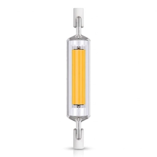 LED λυχνία R7S 78 mm Διπλή βάση 15 W 220 V COB ταινία σε διάφανη σωλήνα Ζεστό λευκό 2700 K Για προβολείς και φωτιστικά