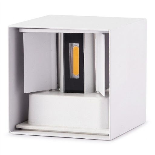 LED nástěnné svítidlo 12 W Krytí IP65 Krychle 10 x 10 x 10 cm Hliníkové tělo Svícení nahoru i dolů Teplé světlo 3000 K Na fasádu i k vchodu