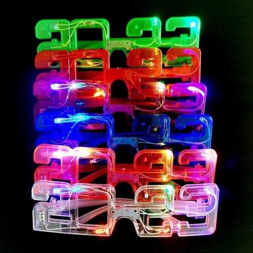 LED neonbriller 2023 12 stk.