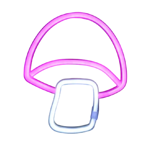 LED neonová nástěnná dekorace Ve tvaru houby Svítící světelný prvek Dekorace na zeď USB napájení nebo 3x AA baterie