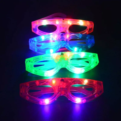 LED neónové okuliare 12 ks H1162