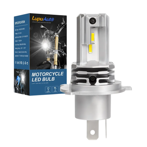 LED-pære H4 til motorcykelforlygter 12V 24V 1500 lm 22W 6000K hvide lys lang levetid energibesparende belysning
