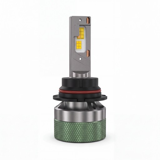 LED-polttimot ajovaloon 9007 HB5 kaukovaloon/lyhytvaloon, Bluetooth-sovelluksen ohjaus, 12V/24V, CSP-sirut ja tuuletin, vihreä-harmaa, autoon