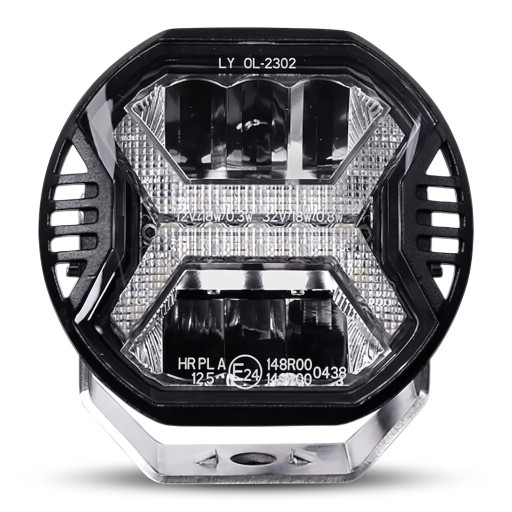 LED pracovní světlo 2000 lumenů Denní svícení DRL i přídavný světlomet 9 x 10 cm Bílé světlo Černé pouzdro Na offroad i pracovní stroje