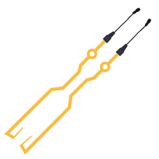 LED reflecterende lichtgevende sticker voor fiets- en motorhelm Zelfklevende decoratie Batterijstrip 2x AA Waterdicht