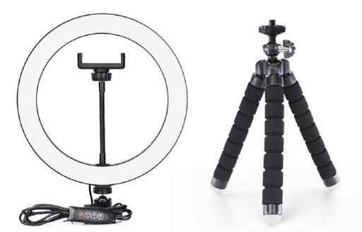 LED-ringlamp met statief