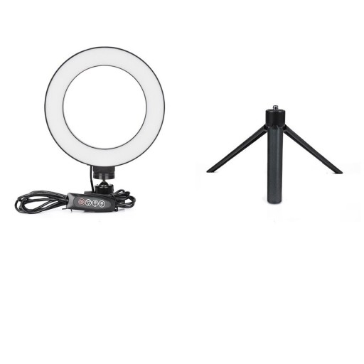 LED-ringlys 16 cm med stativ