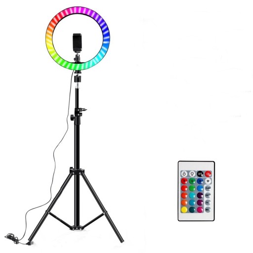 LED-Rundleuchte 26 cm mit Stativ und Controller