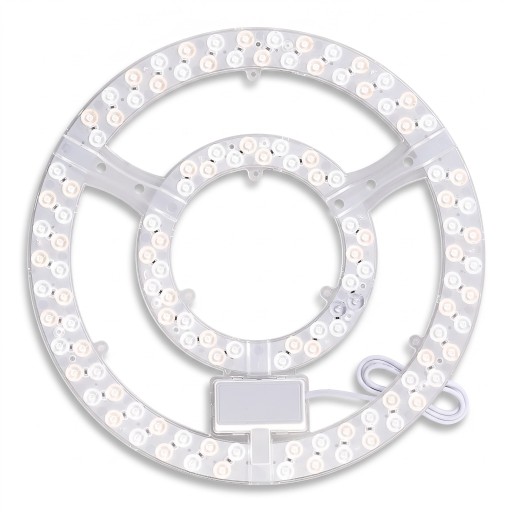 LED stropní svítidlo 96 W Kruhový modul o průměru 31 cm Hliníkový základ Tři barvy světla Napájení 220 až 240 V Do místnosti 35 až 40 m2