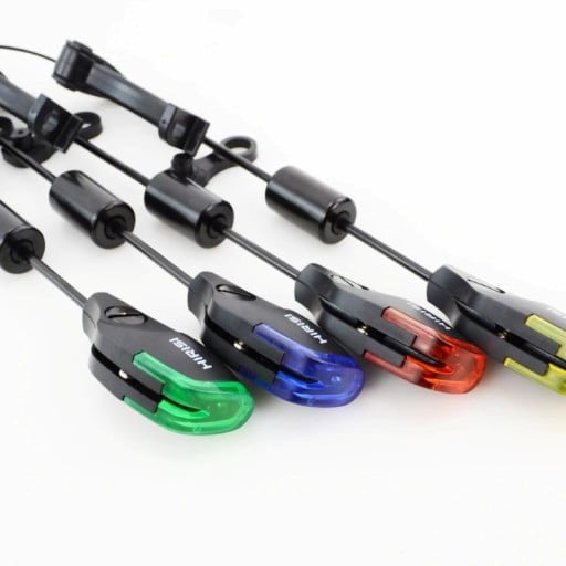 LED swingers indikator för napp Hirisi längd 24 cm ljussignaliserare med klipp och kabel svart tillbehör för fiskehorn