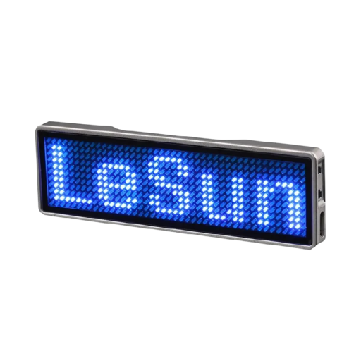 LED tablica z Bluetooth 9,2x3x0,6 cm z regulacją jasności i baterią 260 mAh do wyświetlania tekstu i wiadomości