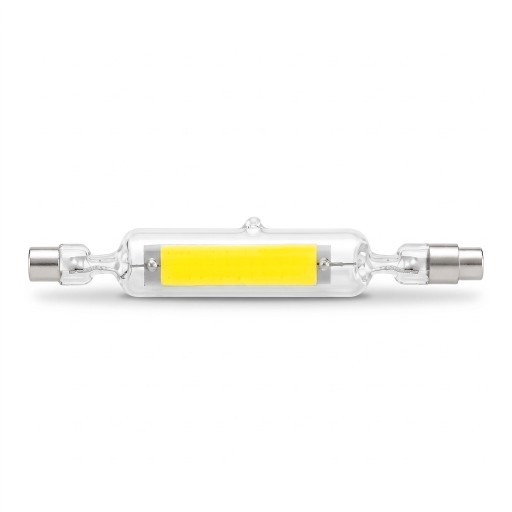 LED trubicás izzó R7S 78 mm Kétoldalas foglalat 15 W 220 V COB szalag átlátszó csőben Hideg fehér Reflektorokhoz és lámpákhoz