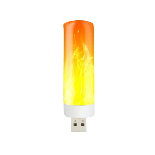 LED USB luz com efeito de chama