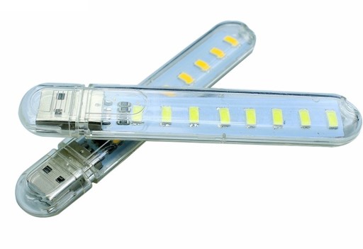 LED USB přenosné světlo 8 diod J1359