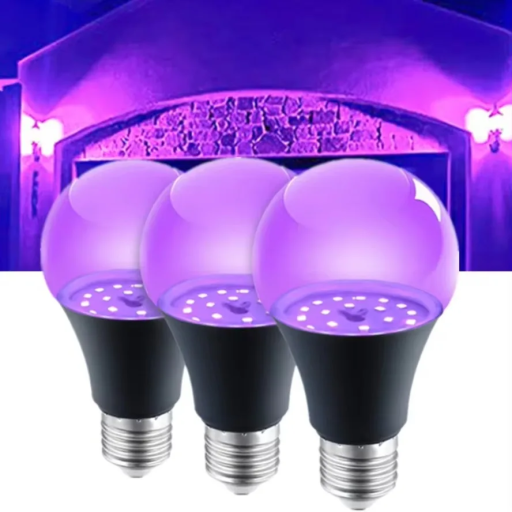 LED UV-pære 12W E27 399-400nm sort lys til UV-reaktive dekorationer, fluorescensdetektion, festbelysning, kunstprojekter AC 85-265V