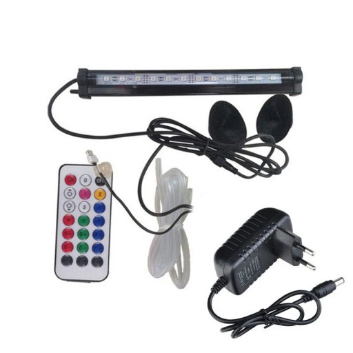 LED verlichting voor aquarium met beluchting 16 cm RGB kleurlicht met afstandsbediening zuignappen voor zoet- en zoutwaterbassins
