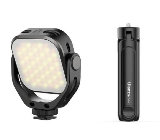 LED-videolampe med stativ