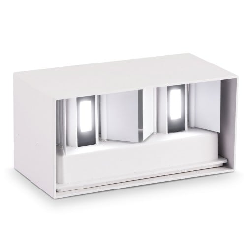 LED Wandleuchte 24 W Schutzart IP65 Rechteckiges Gehäuse Weißes Licht 6000 K Für die Fassade