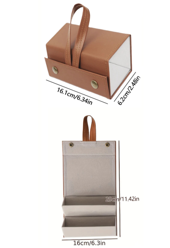 Leder Klappetui für 2 Brillen 16,1 x 6,2 cm Hartschalen Brillenetui Aufbewahrung Reiseetui Brillen Organizer