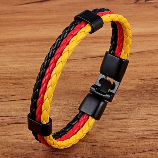 Lederarmband in Flaggenfarbe