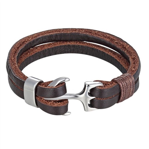 Lederarmband mit Anker