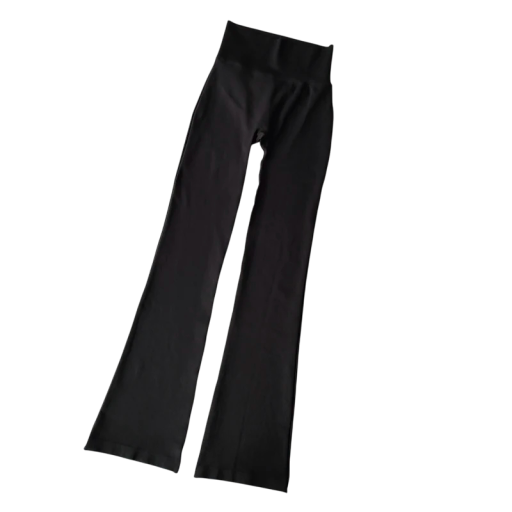 Leggings de compresión de cintura alta sin costuras, elásticos, transpirables, de secado rápido, moldeadores y con piernas acampanadas.