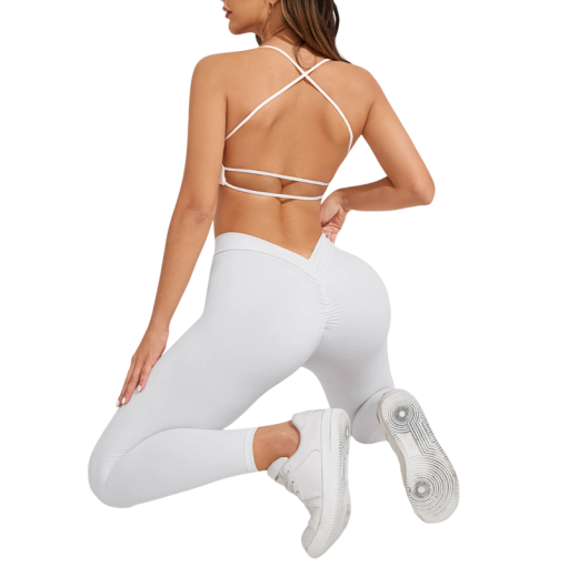 Leggings elásticos para mulheres de cintura baixa Calças de fitness desportivas Leggings elásticas Roupa desportiva confortável