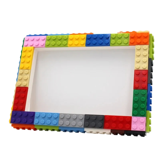 Lego ramme til billeder rektangulær 12,7 x 17,8 cm plast farverig dekorativ ramme til fotografier dekoration til hjemmet