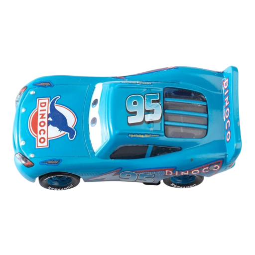 Leksaksbil i legering 1:55 Disney Pixar Bilar 3 Dinoco Lightning McQueen Metallfordonsmodell Leksak för barn Detaljerad Filmracingbilsmodell