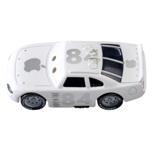 Leksaksbil i legering Disney Pixar Cars 3 Apple iCar Vit 1:55 Metallmodell av engelsman Vit racerbil Leksak för barn Samlarbil