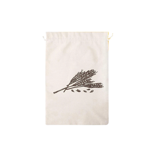 Lenvászon kenyérzsák újrahasználható 30x45 cm természetes anyagból bézs táska a péksütemény tárolására