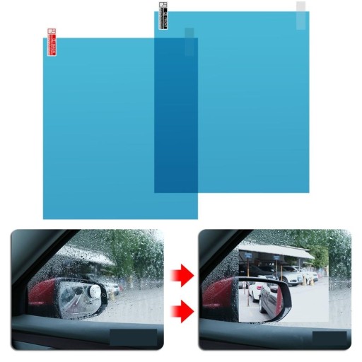 Lepicí fólie na auto proti dešti 2 ks