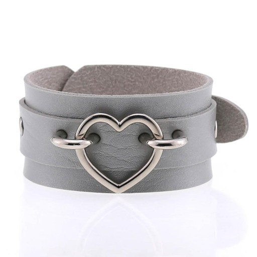 Leren armband met hart