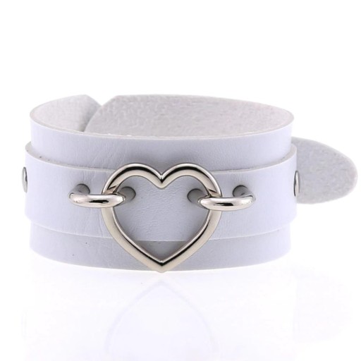 Leren armband met hart