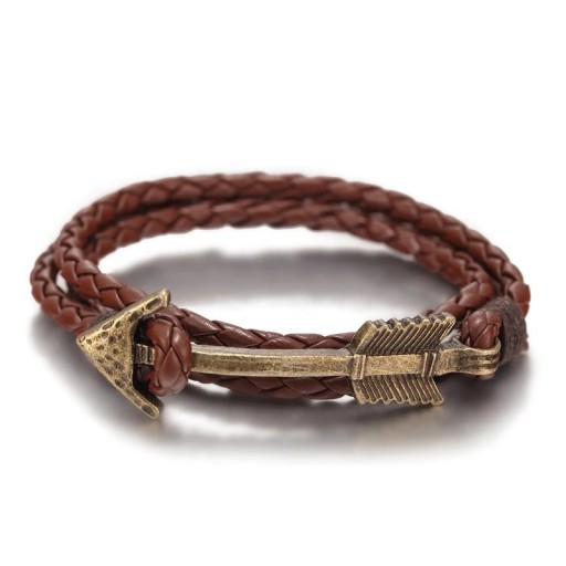 Leren armband met pijl