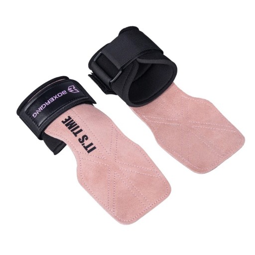Leren hanteergrijpen voor de bar maat S met polsband, gymnastische grips voor handpalm lengte tot 19 cm, hulpmiddel voor crossfit, pull-ups en deadlifts