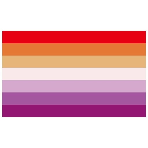 Lesbická duhová vlajka 90 x 150 cm