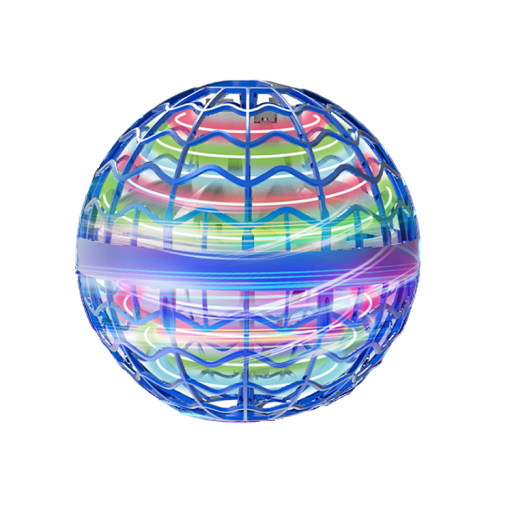 Létající dobíjecí míč pro děti Venkovní i vnitřní hračka pro děti Létající UFO koule s LED diodami Rotační svítící koule na hraní 8,7 cm