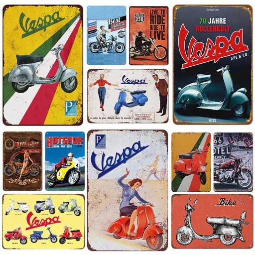 Letrero decorativo retro en hojalata